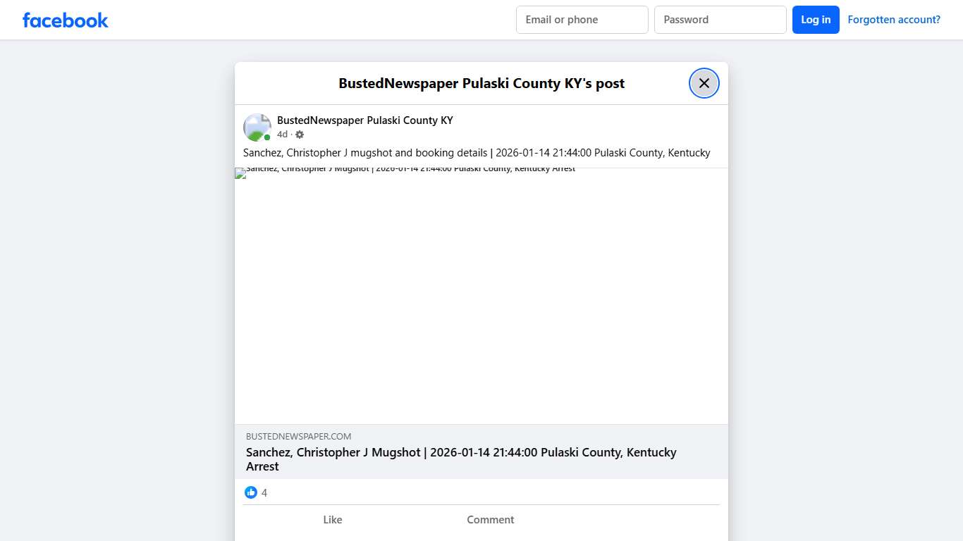 Sanchez, Christopher J... - BustedNewspaper Pulaski County KY | Facebook