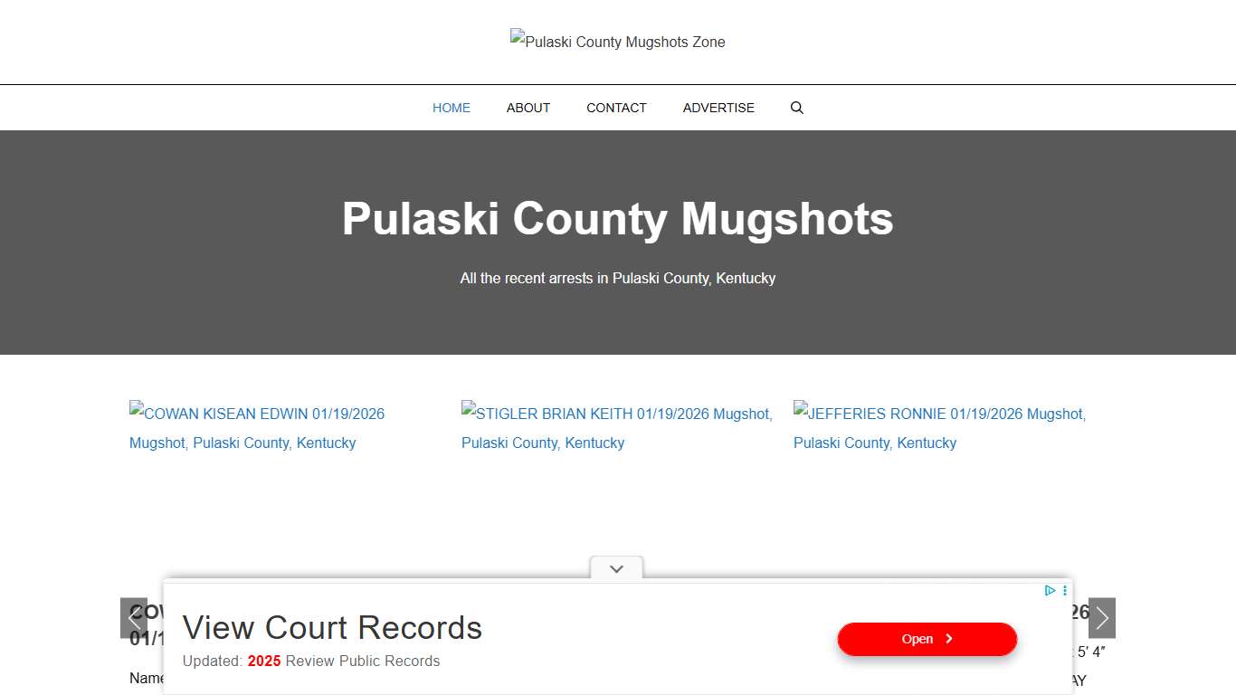 Pulaski County Mugshots Zone